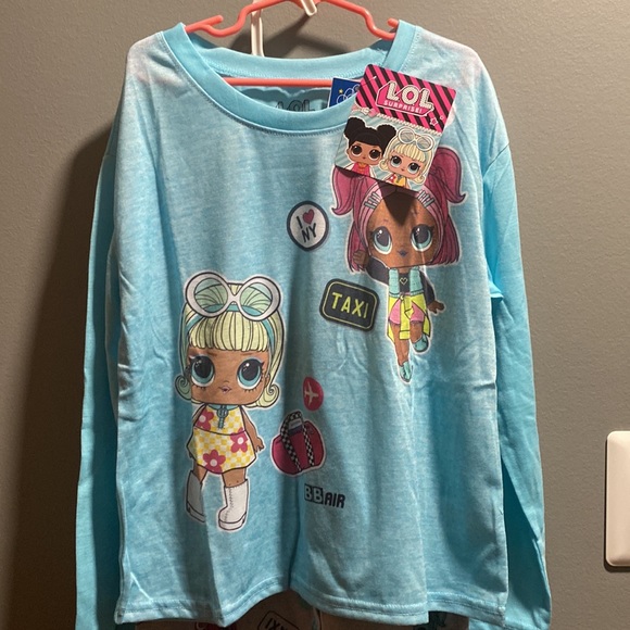 BRAND NEW GIRLS 2 PIECE PAJAMA SET SIZE 10! NWT. SMOKE FREE HOME! - Picture 3 of 5